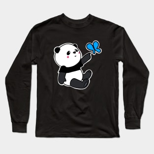 Butterfly Panda Long Sleeve T-Shirt